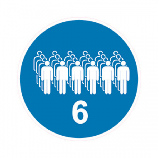 Balise Sticker 6 files d'attente BALI-STI-RM120